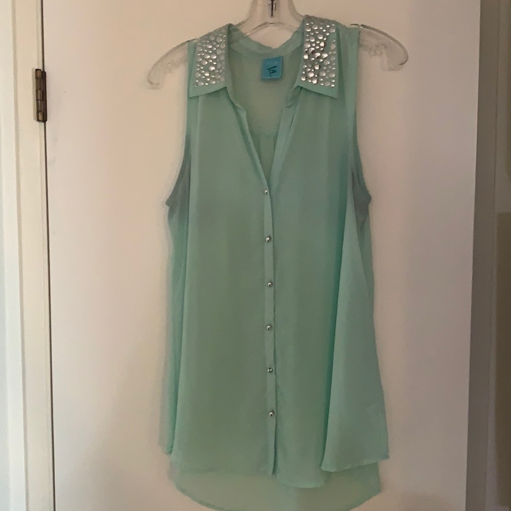 Sheer blouse beautiful for a night out!